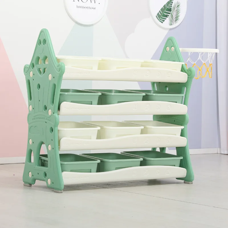 Miduoqi  Eco-friendly Multifunctional Kids Plastic Storage Cabinet Durable Plastic Kids Multi-layer Toys Storage Shelves