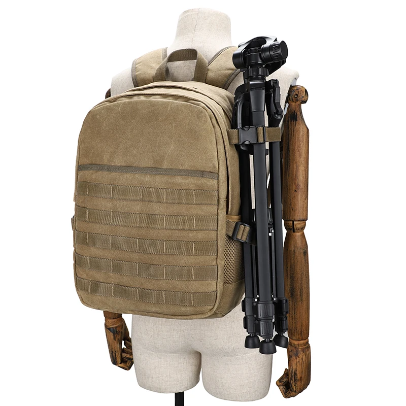 DSLR SLR Mirrorless Waterproof Canvas Camera Case Photography Bag Outdoor Tactical Camera Backpack for Sony Nikon Canon