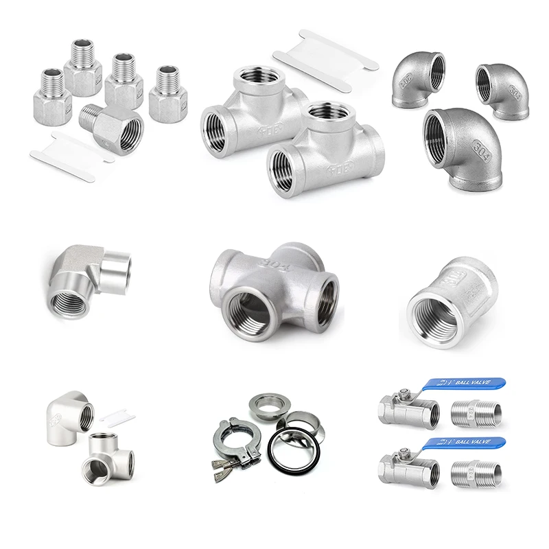 LongDing water gas SS304 SS316 Vacuum Plumbing Fittings tee Tube Fitting Control Elbow tri clamp ball valve Pipe Fittings