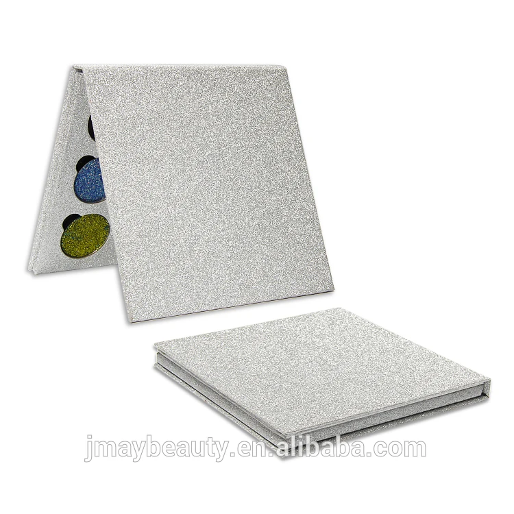 Factory Custom Eye Shadow Empty Container Gold Black Silver Empty Pallet Makeup 9 Pan Square Empty Eyeshadow Magnetic Palette