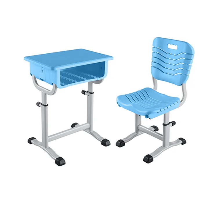 
Modern MDF Wooden High School Secondary Single School Classroom Student Table Desk and Chair Set 