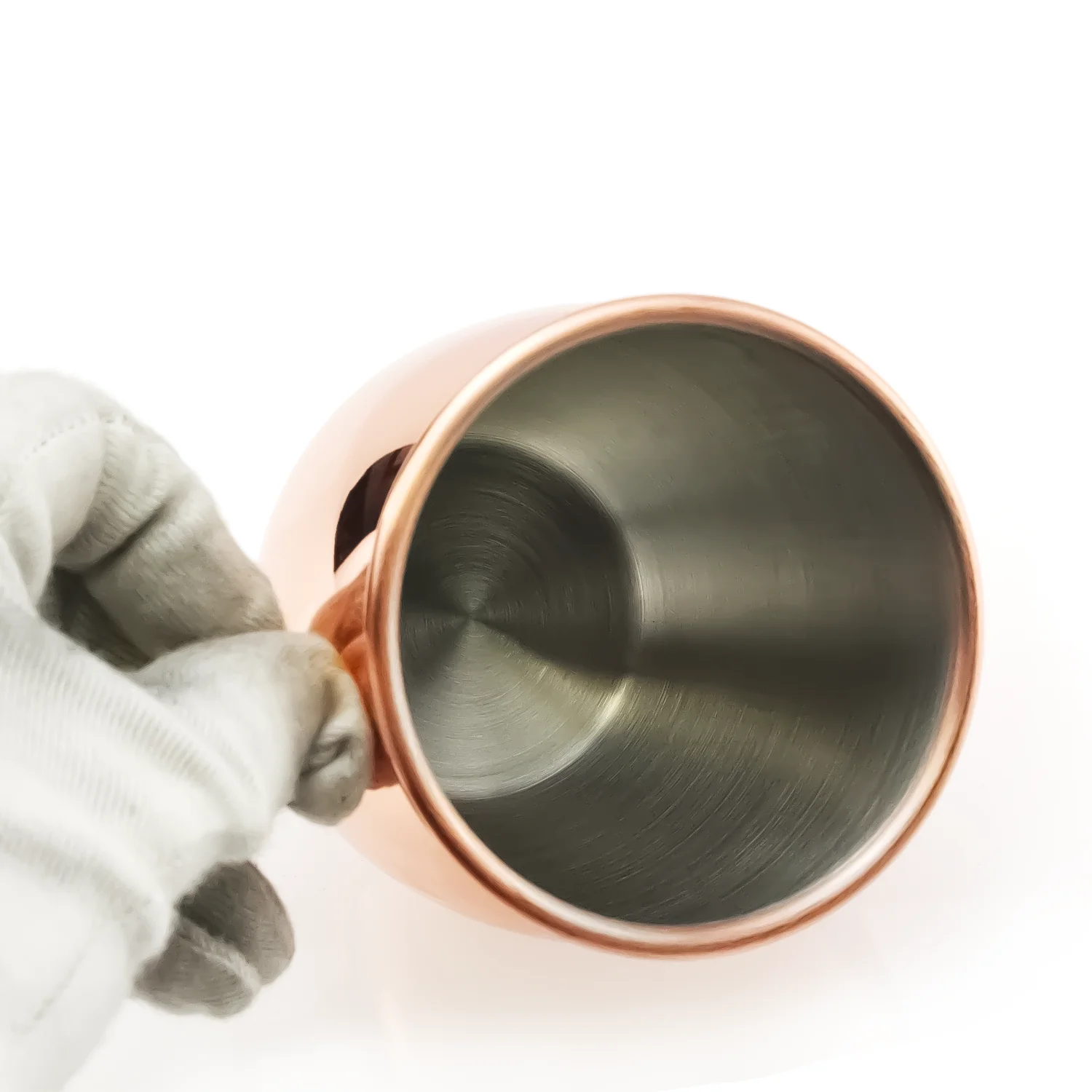 Bar Lux 550ml Moscow Mule Solid Copper Mugs 304 Stainless Steel Barrel Mug Rose Gold Drink Jug Metal Cocktail Glass