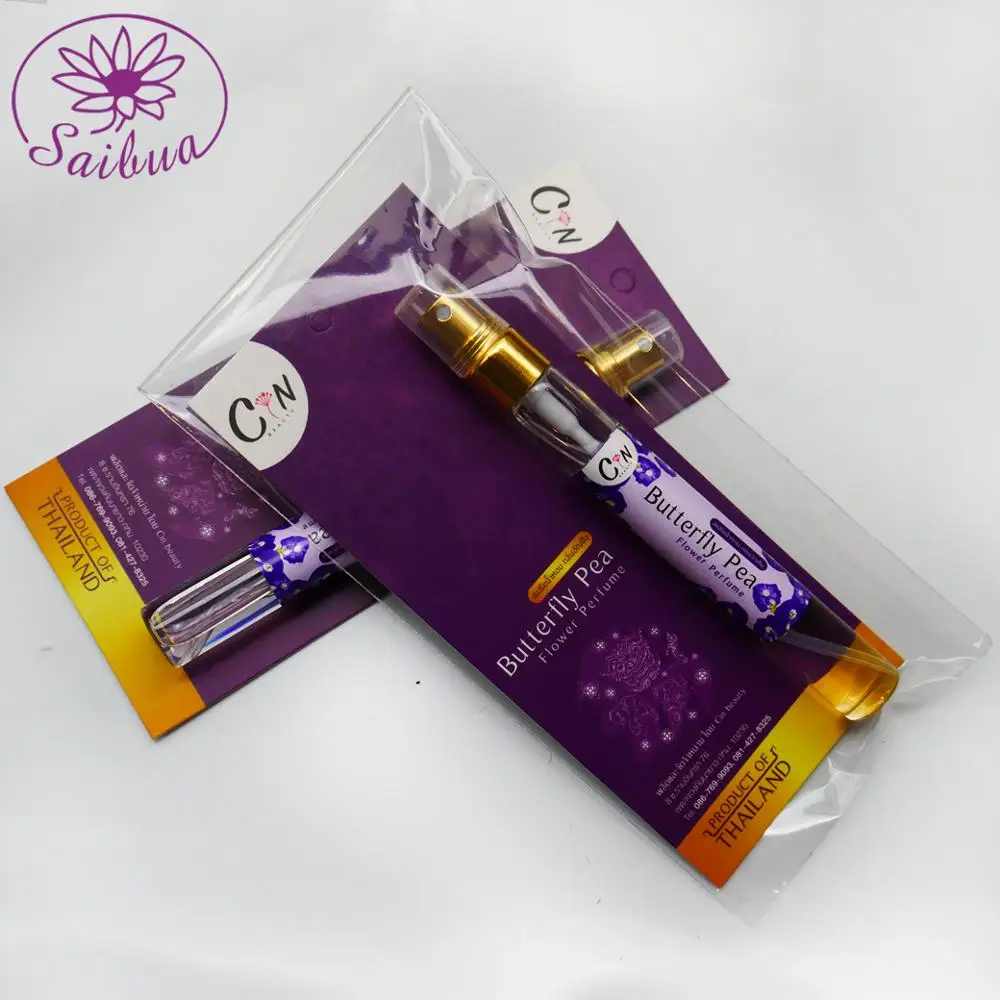 Wholesale OEM Butterfly Pea Flower perfume Spray 10 ML Factory High-quality Body Perfume Spray Thailand