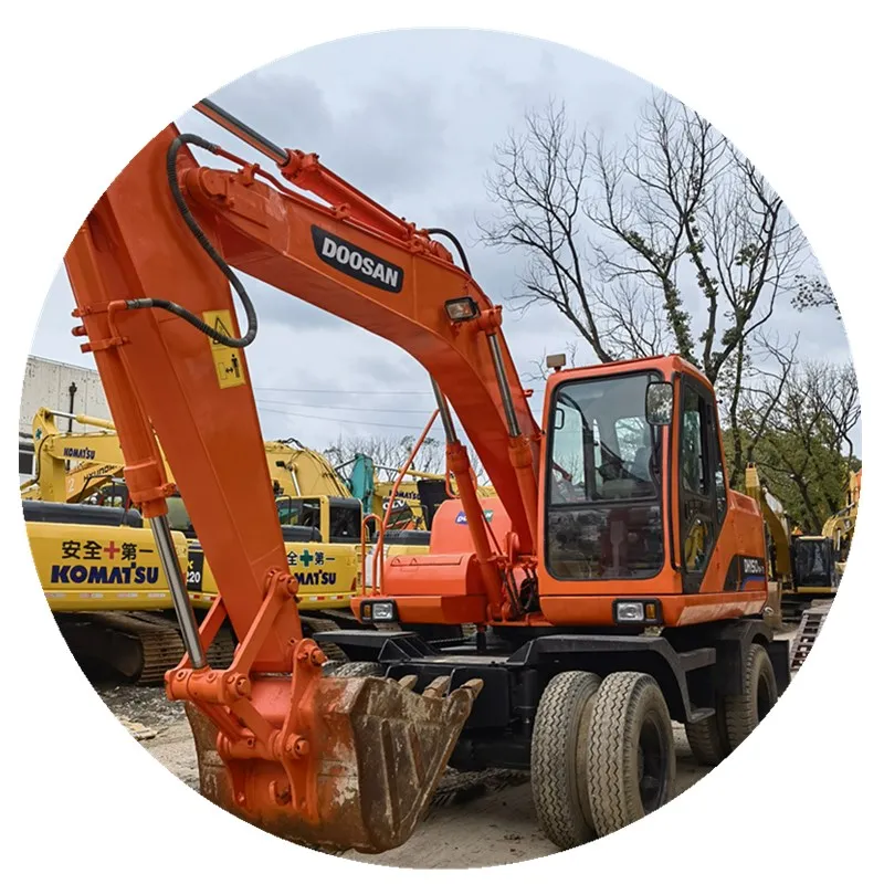 Оригинальный подержанный колесный экскаватор Doosan Dx150 dh150 DX75 DX215 для продажи в хорошем состоянии Шанхае