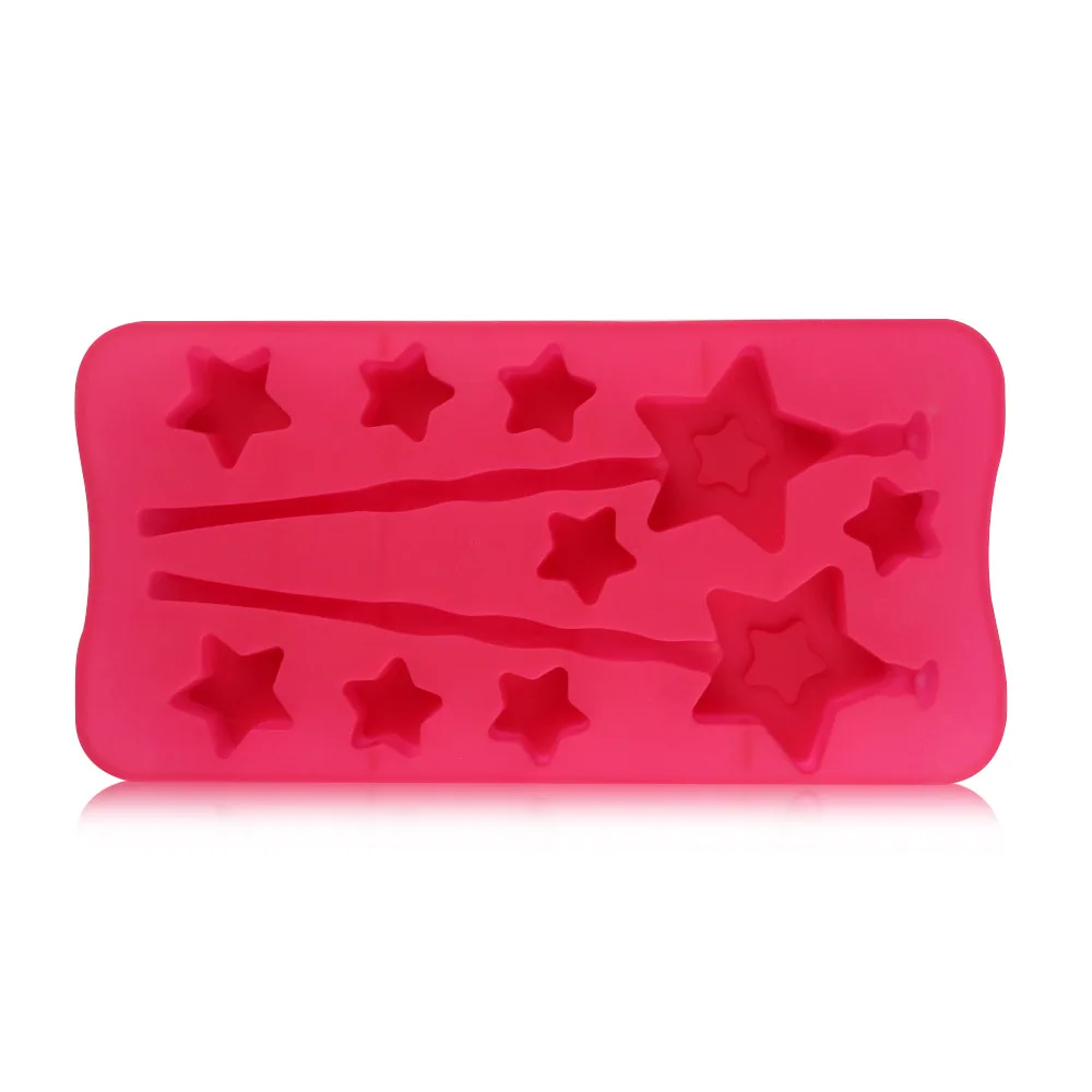 Children diy home chocolate model star magic stick homemade Popsicle ice cube quick-frozen mold silica gel