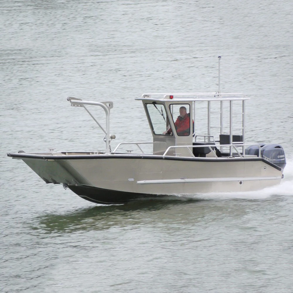 20ft -22ft hot sale Utility barge boat river lake fishing work aluminum landing craft work boat for sale