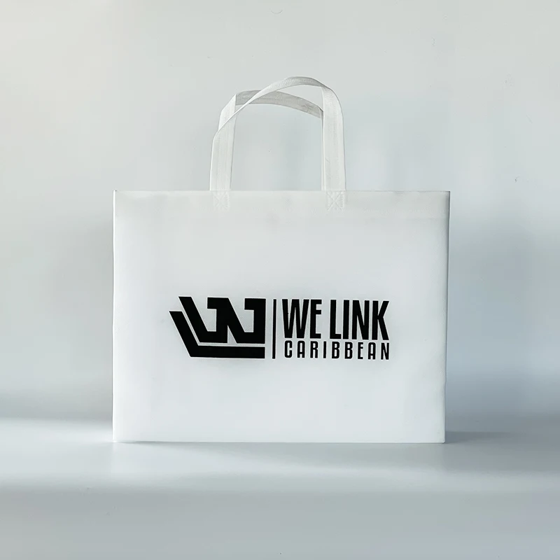high quality color logo printed grocery promotional and reusable non woven shopping tote bag eco pp laminated non woven bag