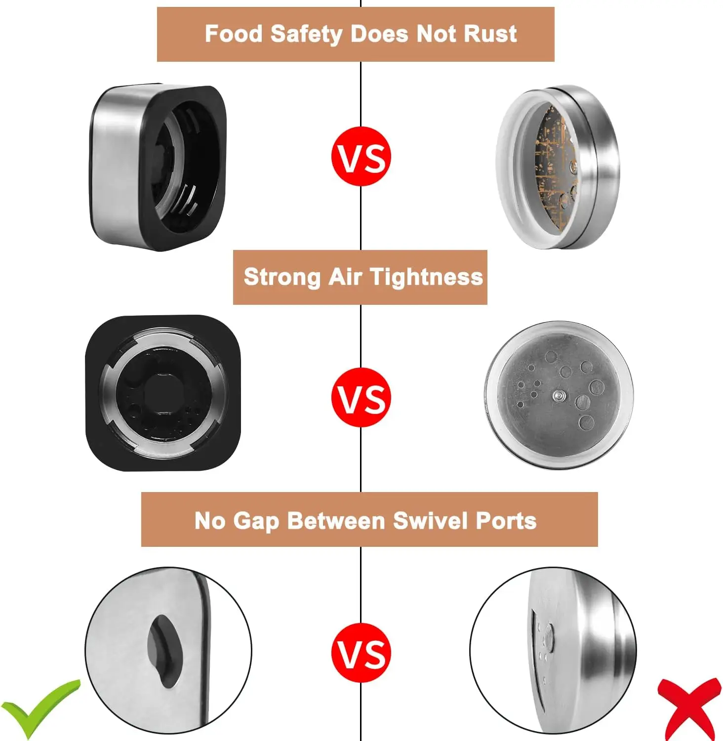 Glass Square 4oz Spice Jars Spice Containers with Airtight Stainless Steel Turn lids Spice Bottles Glass Seasoning Jars