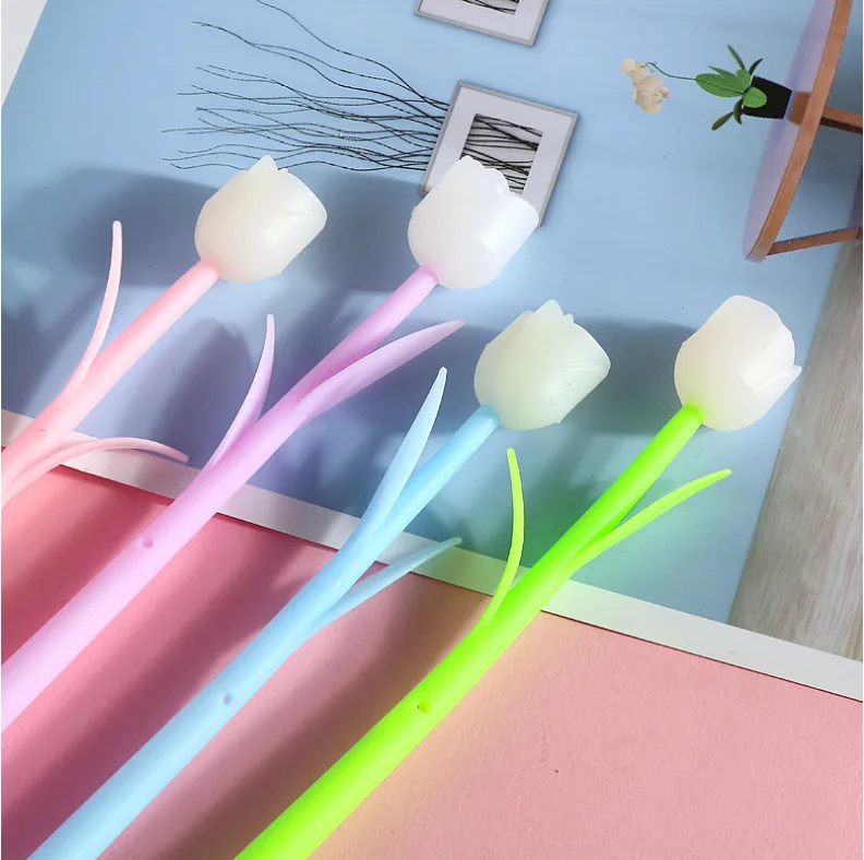 Creative Small Fresh Rose Flower Color Change in the Sun Soft Gel Pen Tulip Fower and