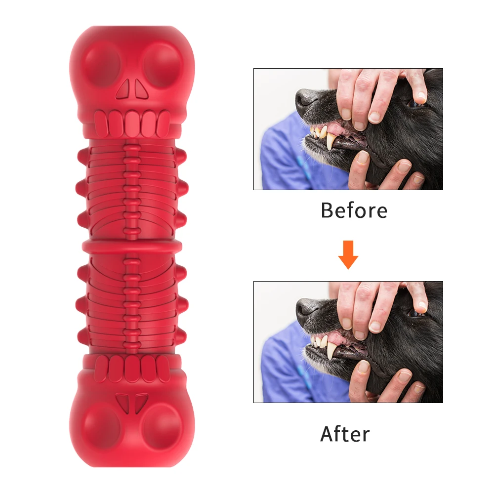 Kinyu Patent New Tough Rubber Dental Chew Dog Toys for Large Medium Breed