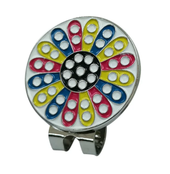 Logo Emblem Custom Golf Ball Marker Blank Magnet Metal Divot Tool Golf Hat Clip