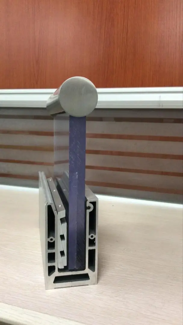 Aluminum U Channel Glass Railing U Channel Profile for Frameless Glass Balcony Balustrade