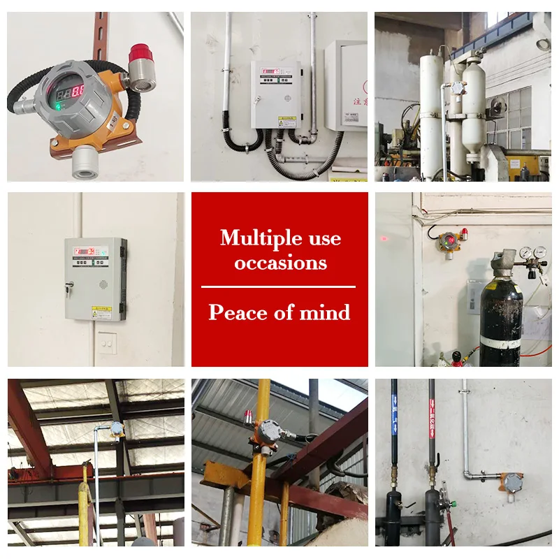 Wall Mounted O2 Oxygen Gas Sensor fixed industrial oxygen o2 analyzer  with alarm