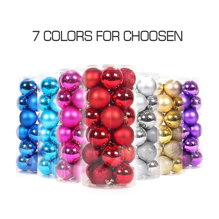 shatterproof transparent 8cm Christmas glass ball & tree ornaments xmas tree decor