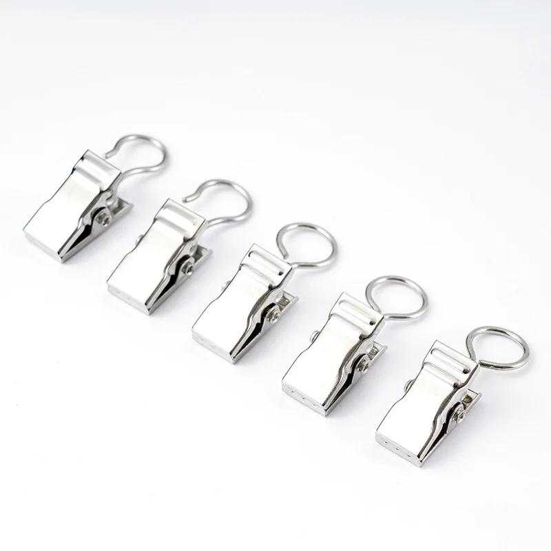 Heavy Duty Metal Curtain Clip Hook Curtain Hanging Clips Drapery Rod Clamps With Hook