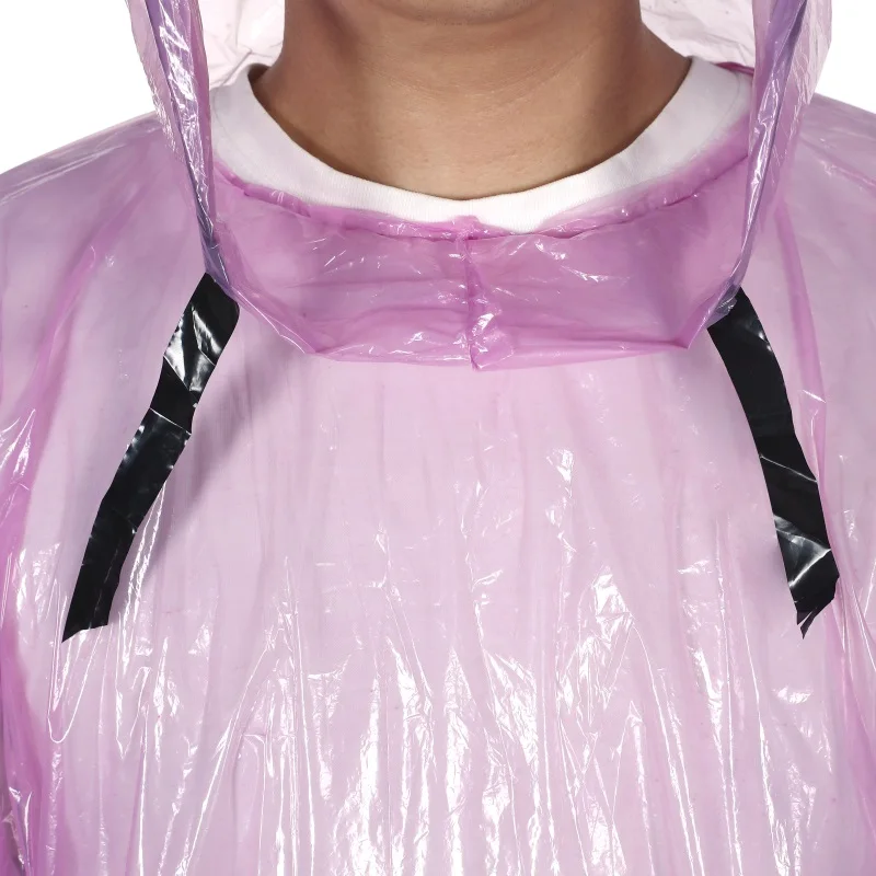 Manufacturer OEM Impermeable Raincoat Men Women Clear PE Waterproof Rain Coat Disposable Poncho Emergency Rain Coat