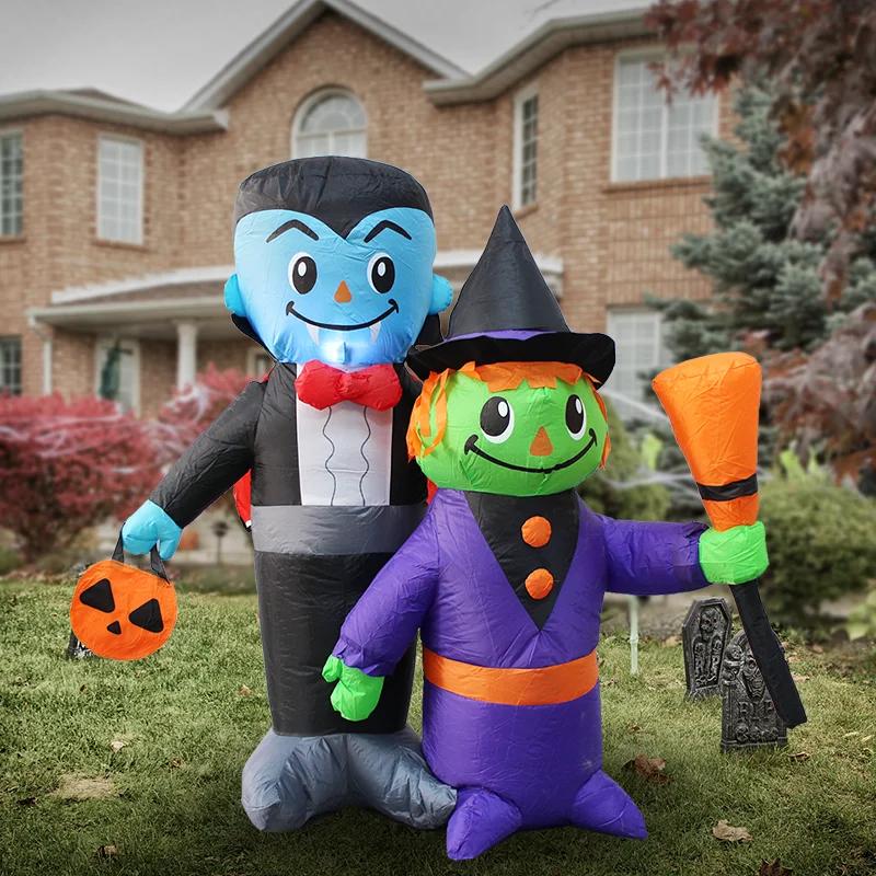 Quality assurance low price Halloween decor inflatable pumpkin Elves sorcerer wizard imp Devil Halloween inflatable decoration