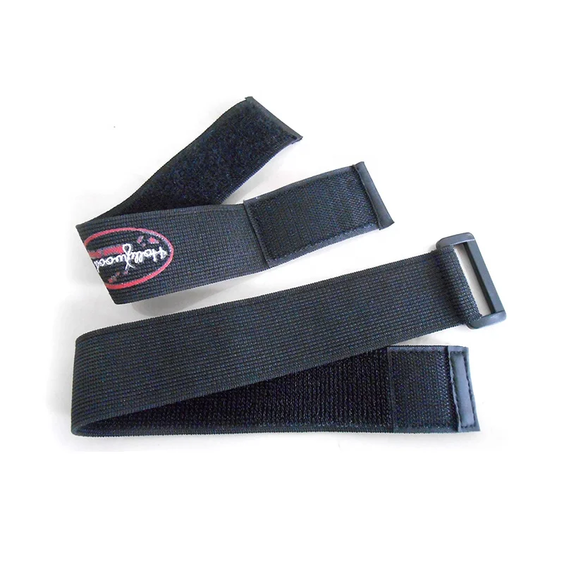 Wholesale Customization Knitted Elastic Hook And Loop Strap Buckle Black Elastic Fastener Strap Hook And Loop Tie Strap
