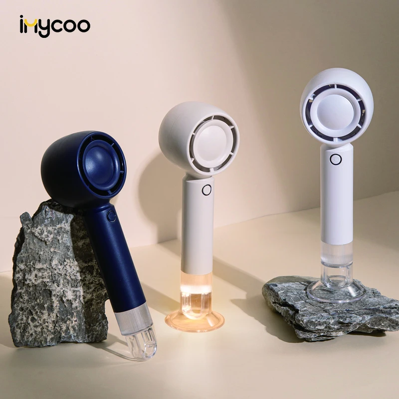 Новое поступление перезаряжаемый портативный мини-вентилятор со светодиодным светом оптовая продажа 2024 с логотипом на заказ новый ручной вентилятор аккумулятором