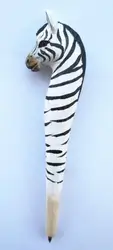Hot Sale Promotional Wood Ballpoint Pen Zebra and Deer design Hand carved Wooden Animal Pen