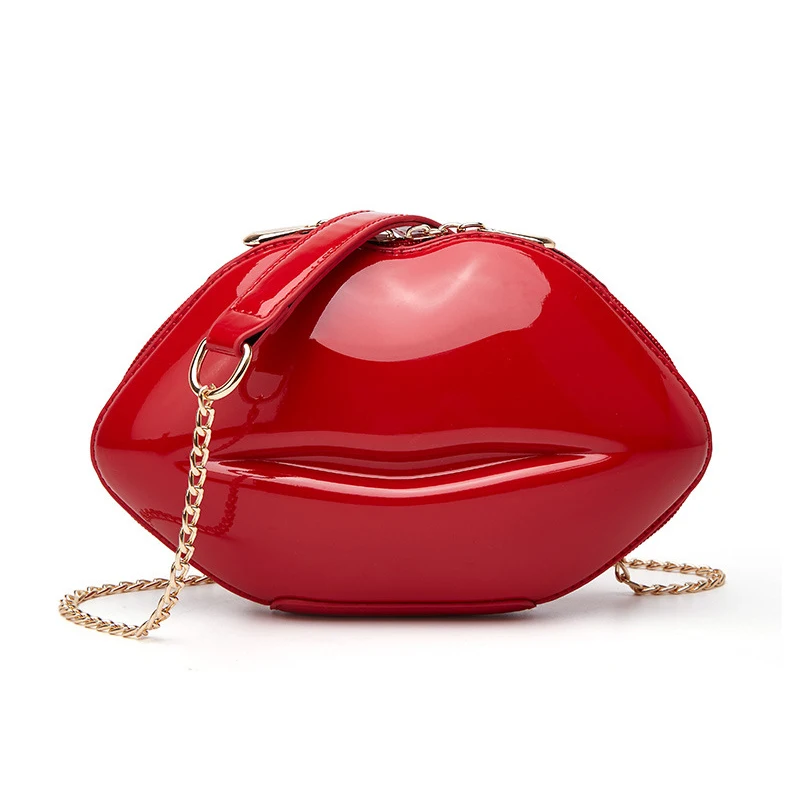
Wholesale custom Various colors Lip-shaped Trendy korean style ladies evening clutch bag 