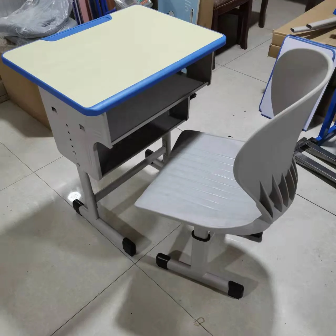 High Quality School Furniture Student Desk Chair Combo School Table Set