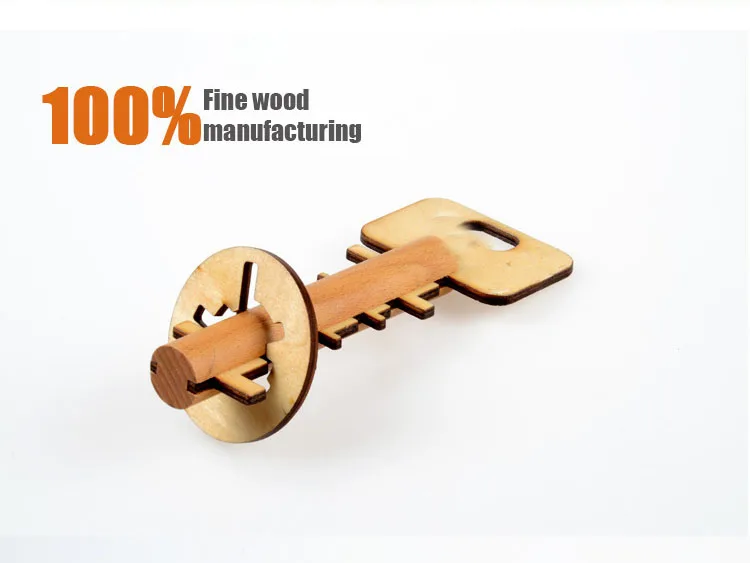 
Beech unlocking key lock disassembly adult toys for child wooden educational toys kids 