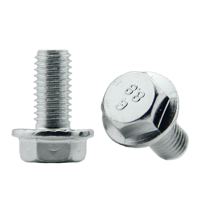 Factory Direct Sales Carbon Steel Galvanized Serrated Hexagonal Hexagon Head Flange Bolts