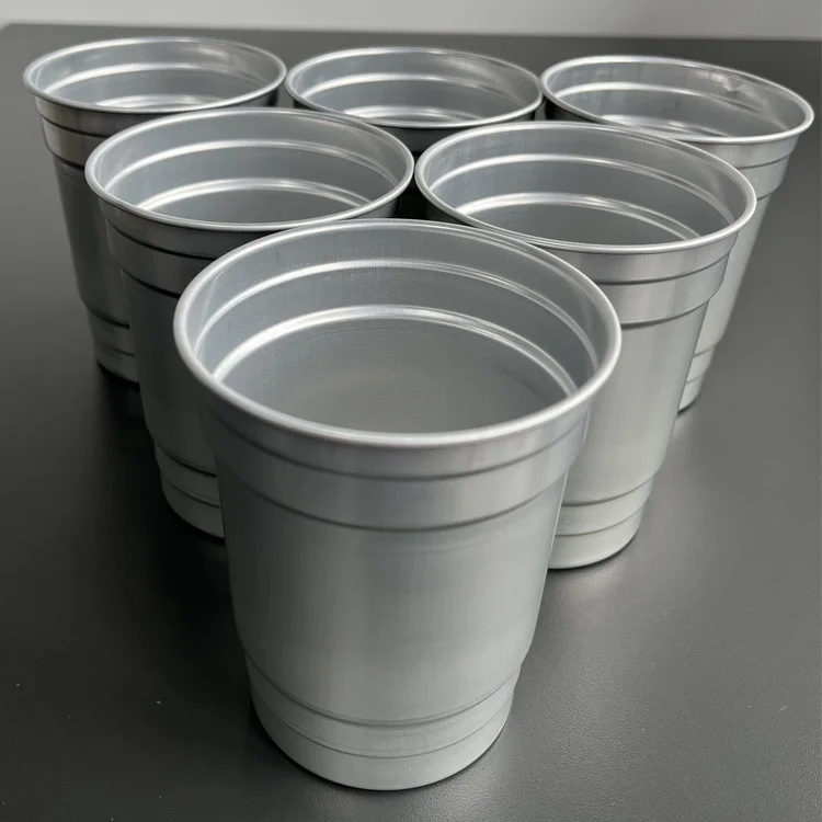 Retail New Design World Soccer Cup Stadium Metal Anodized Tumbler Cold Drink Beer Termic Cups Aluminum