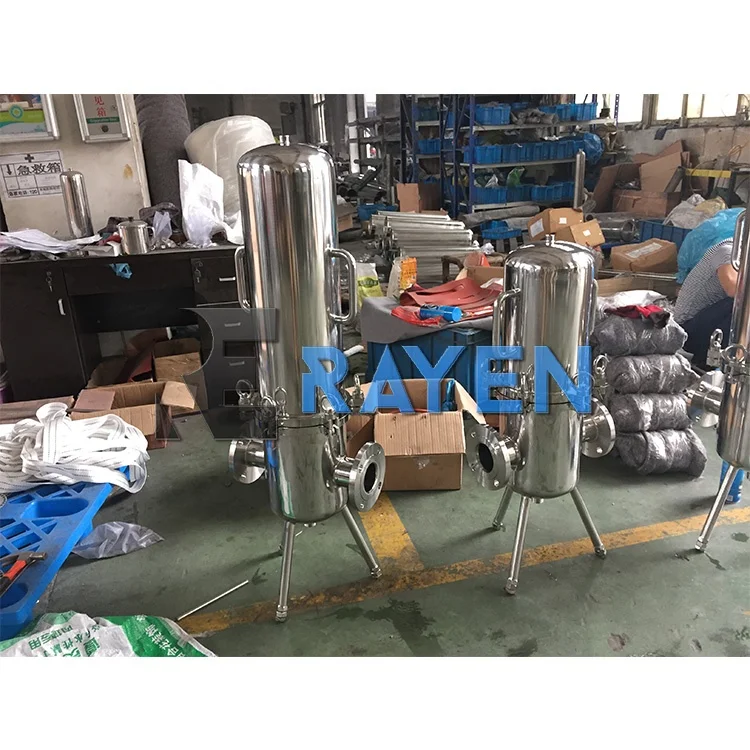 Industry stainless steel desiccant compressed air filter Steam Hot gas precision filter compressed gas filter