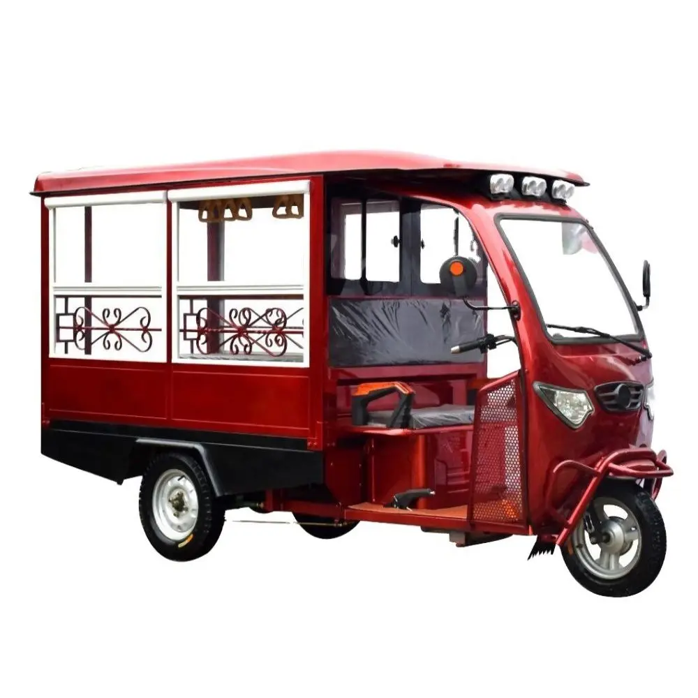 2000W 60V outdoor sightseeing travel touring closed electric tricycle with seven passengers family shopping vehicle tour car