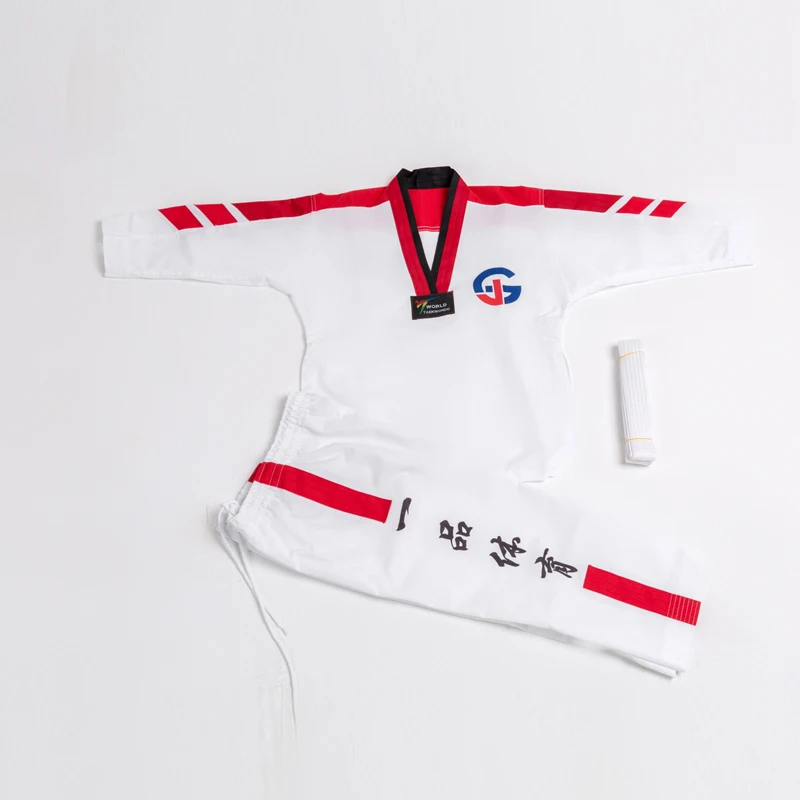 New style taekwondo uniform hot sell taekwondo dobok embroidery yourself logo uniforms de taekwondo for kids