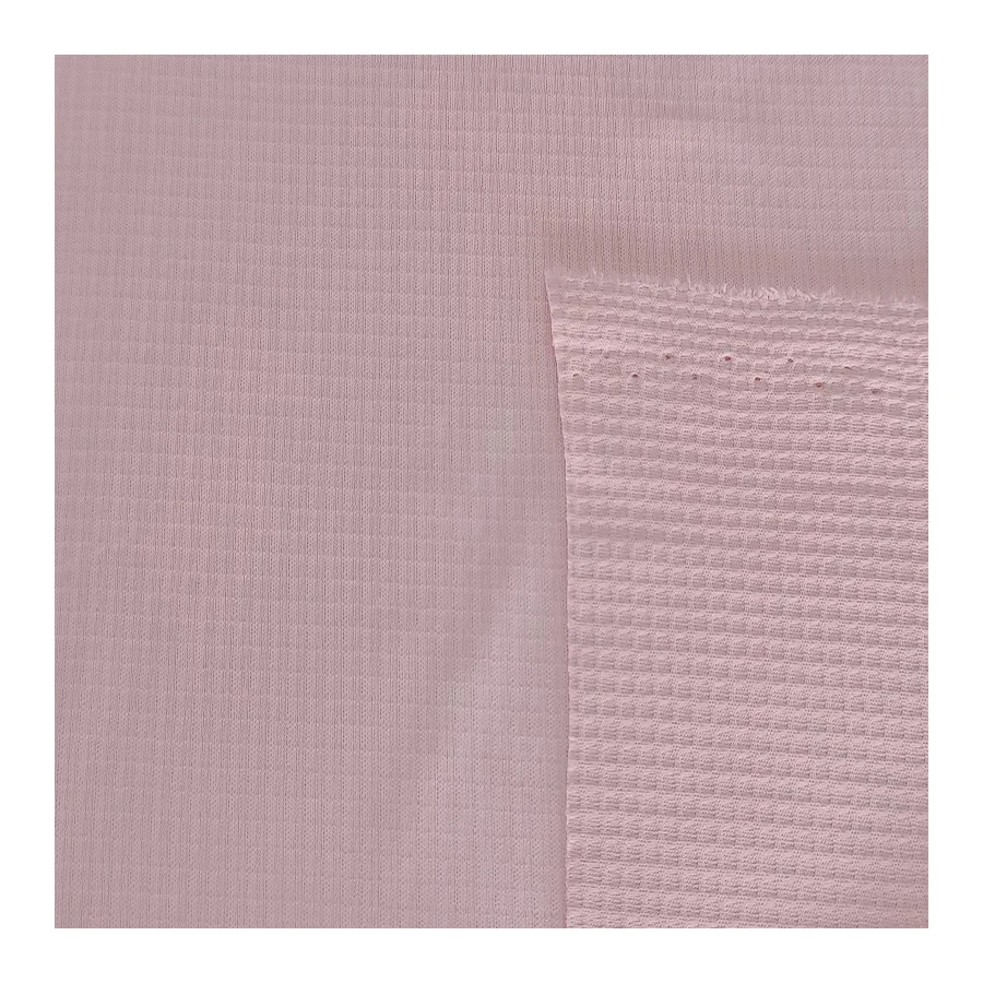 Hot Sale Whole Sale Price 100% Polyester Light Weight Waffle Jacquard Knitted Fabric For Sportswear