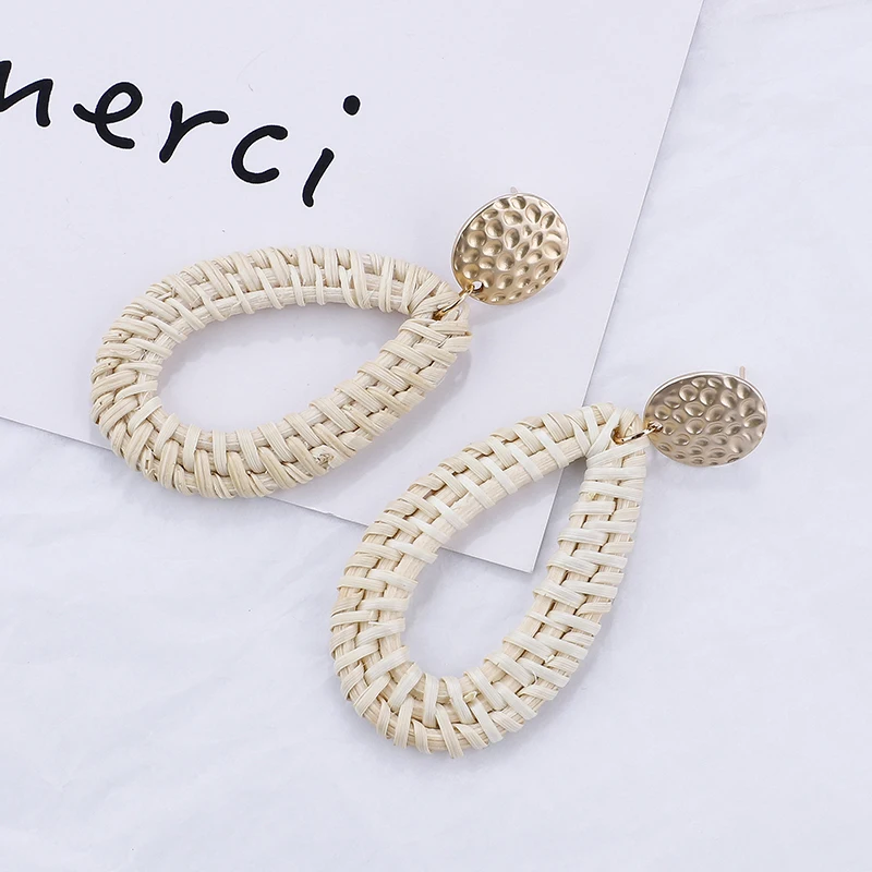  Новые трендовые винтажные дизайнерские позолоченные серьги jhumka ручной работы оптовая продажа бамбуковые плетеные подставки деревянные ювелирные