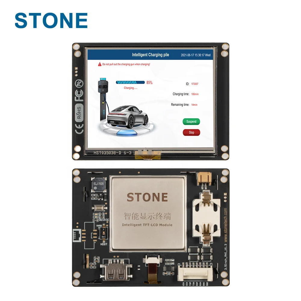 STONE 3.5 Inch 480*320 HMI TOUCH SCREEN LCD PANEL Smart LCD Module Uart Display TFT Display Module for Charging Pile