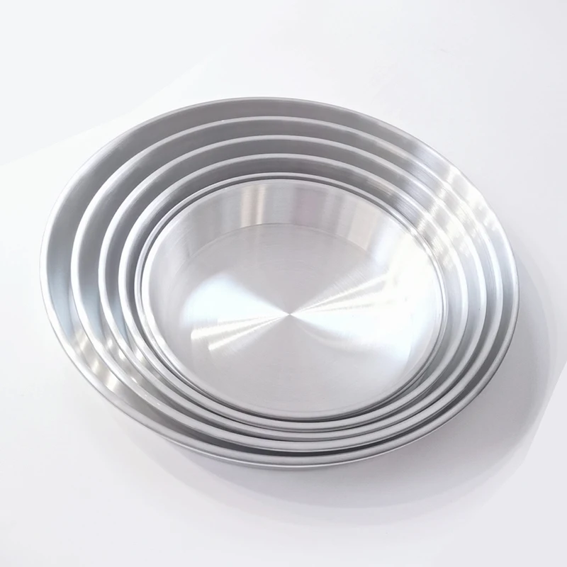 OEM Extra Heavy Aluminum Round Baking Pans Baking Trays Different Sizes For Pizza Pie Cake Pan