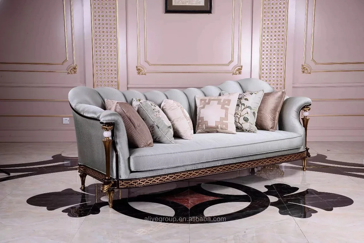 Роскошный домашний высококачественный итальянский дизайн классический стиль Роскошный Одноместный шезлонг для отдыха красный бархатный диван и кофейный столик