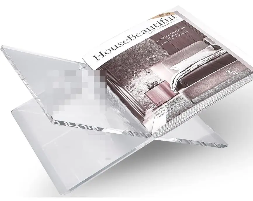 Hot Sale Clear Plastic Acrylic Book Stands Acrylic Bookshelf Cross Acrylic Magazine Holder