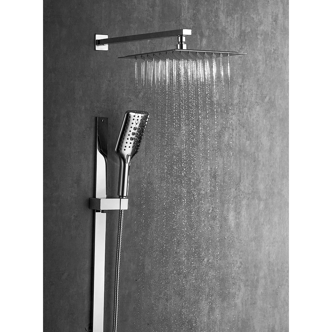 HL1717T  brass big thermostatic shower set rain shower and faucet bath shower mixer  set for bathroom