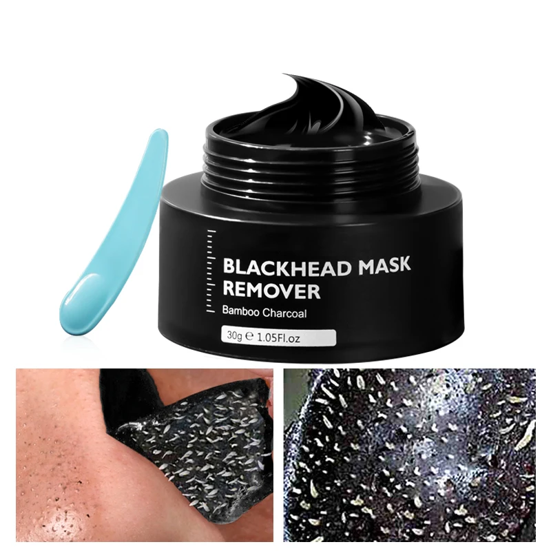 Private Label Blackhead Removal Mask Charcoal Facemask Peel Off Bamboo Facial Face Black Mask