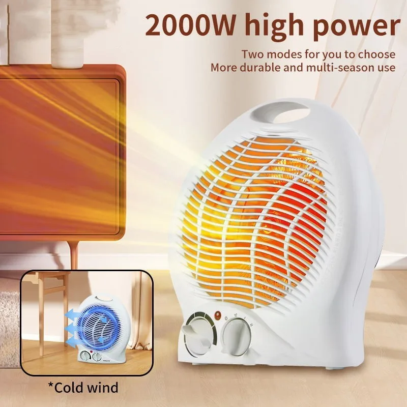 portable plug in electric home office  mini small vertical heater fan