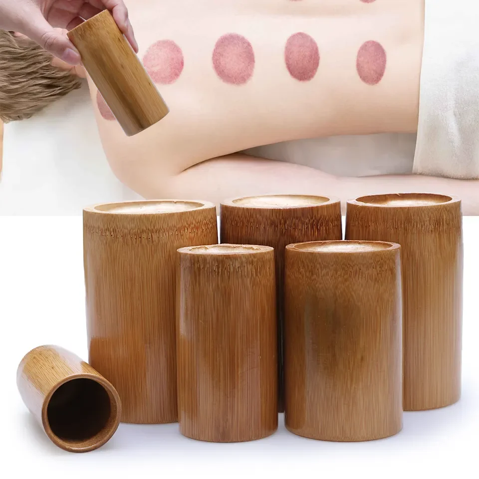 Aihao Brand 2024 Hot Product DropShipping 6cm Size 5PCS Hijama Cups Wholesale Bamboo Jar Cupping