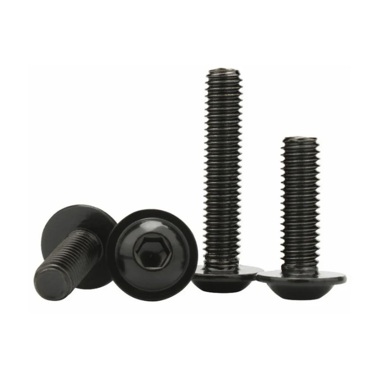 ISO7380-2 Stainless Steel Black Zinc Philip Flanged Button Head Hex Socket Machine Screw with Collar