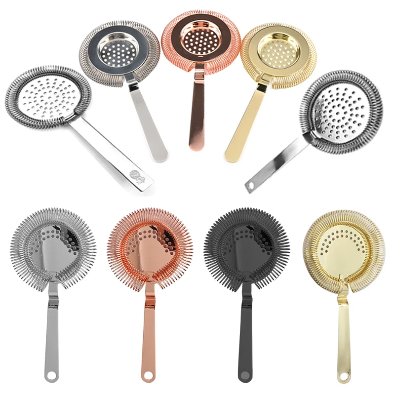 Bar Straine ice filter variety of styles convenient filter Professional  bar tools Stainless Steel Julep Strainer