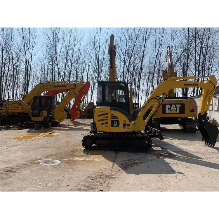 Good Condition used komatsu PC55 Excavator PC55mr Excavator  Made in Japan with bucket spare parts