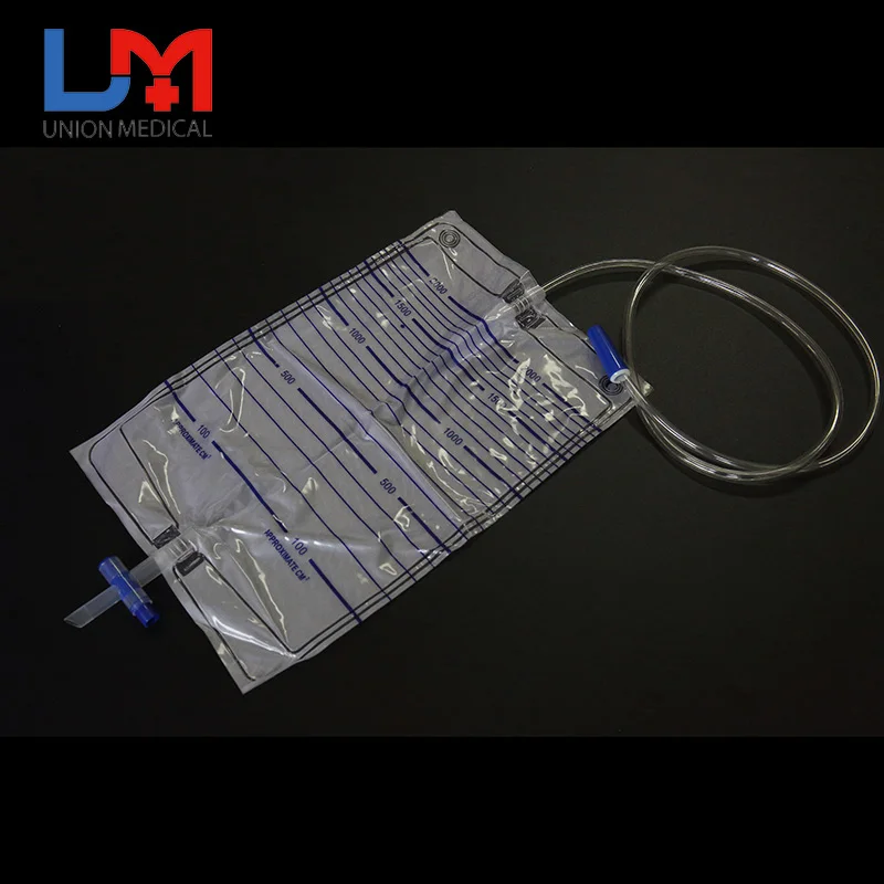 Factory supply hot seller pee wee portable urine bag with t valve