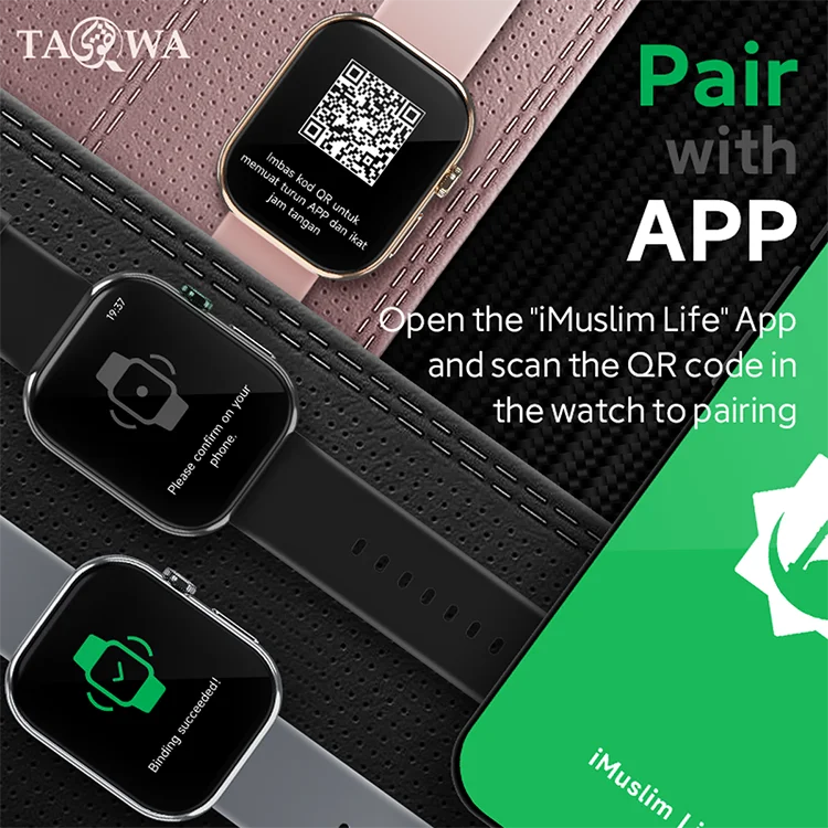 Hot sale Multifunctional Quran smart watch smartwatch Muslims religious multilingual smartwatch