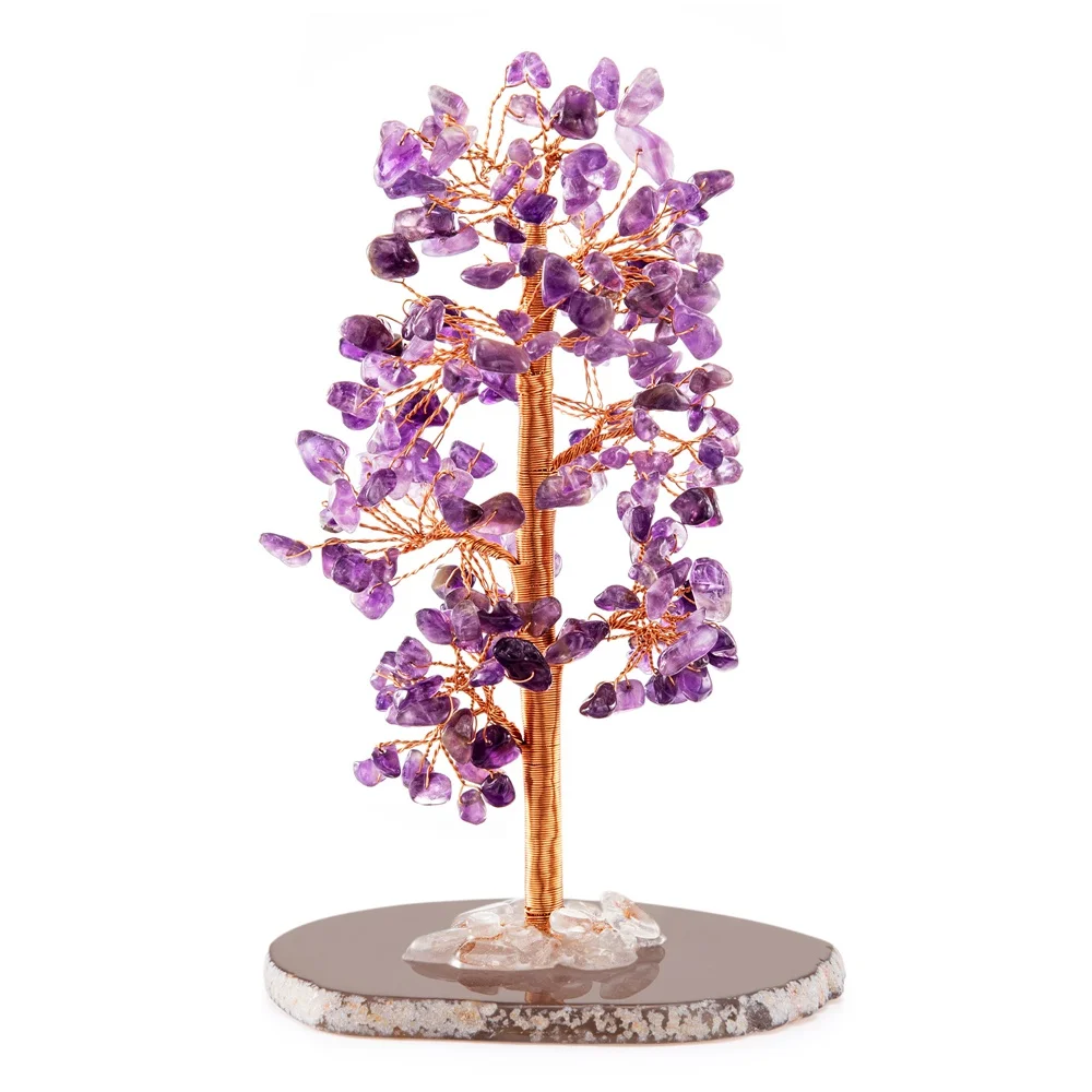 Natural Crystal Life Tree Rich Amethyst Healing Stone Crystal Tree of Life