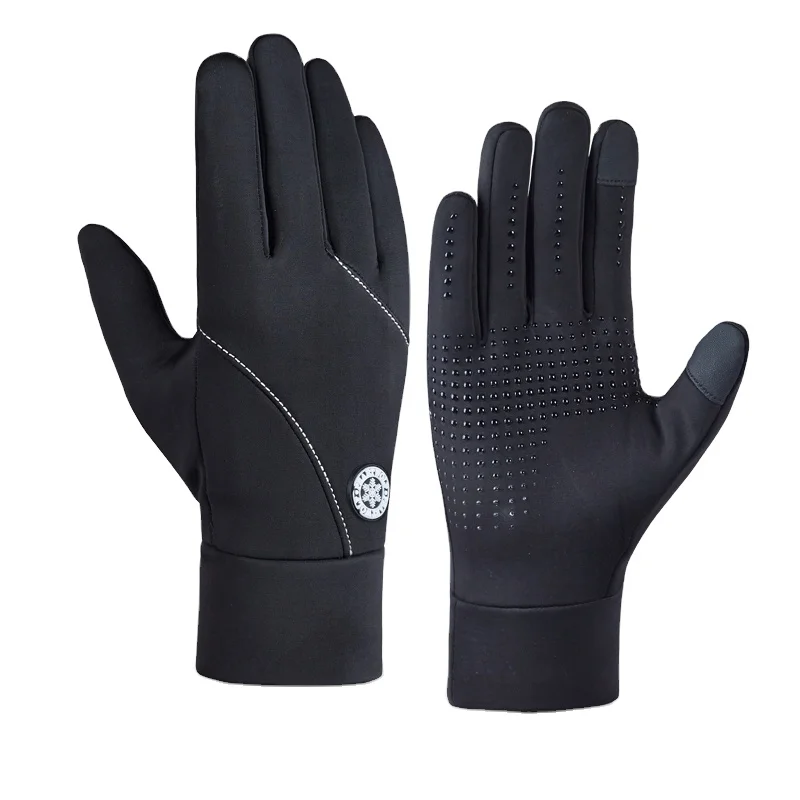 Custom Touch Screen Reflective invierno para ciclismo guantes reflectivo Sport Gym mens workout hand gloves for running