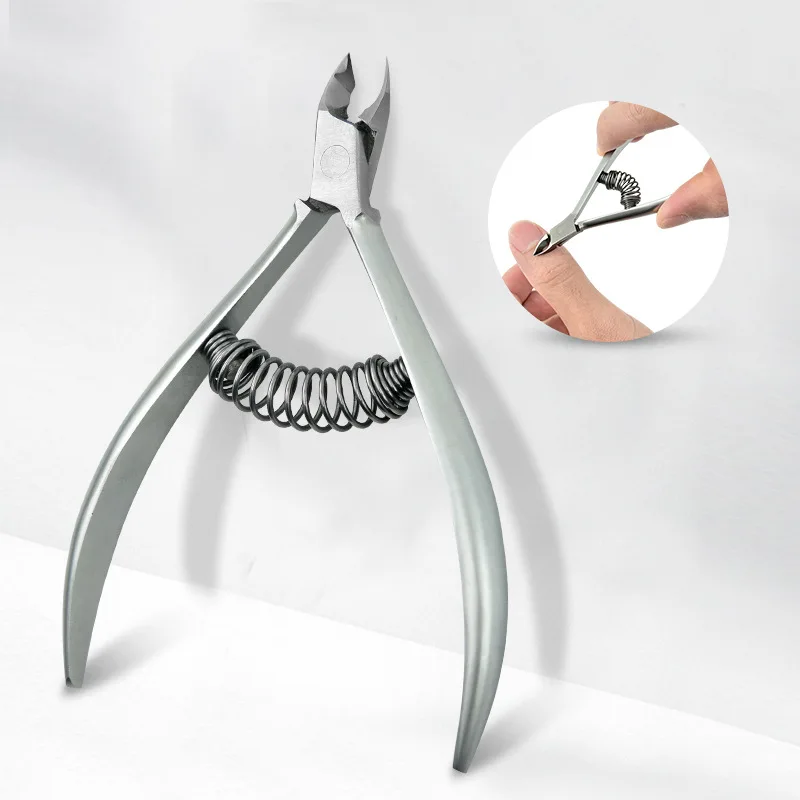 Amazon Hot Sales Wholesale Stainless Steel Spring Toe Nail Cuticle Clipper Plier Cuticle Nipper